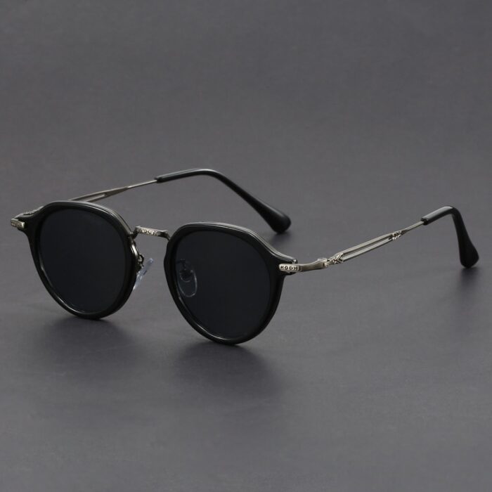 Metal Circle Frame Sunglasses UV Men And Women Sun Glasses - Image 2