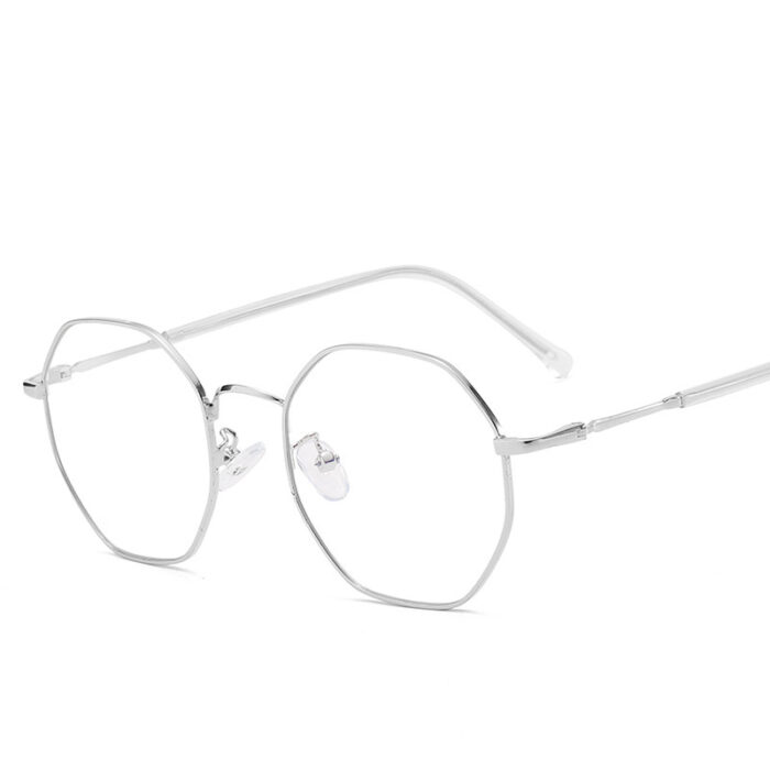 Irregular Geometric Anti-blue Light Alloy Frame Splicing Glasses - Image 7