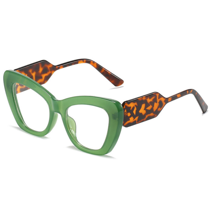 Cat Eye Sunglasses Personality Fashion Color Contrast Large Frame Glasses All-match Flat Sunglasses - Image 4