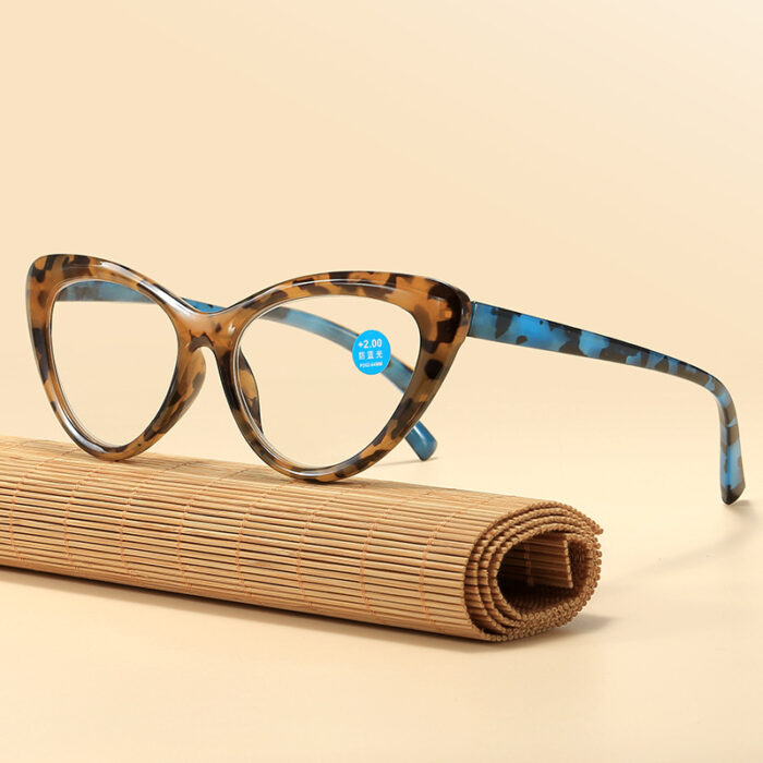 New Fashion Cat Eye Printed Anti-blue Light Reading Glasses For Men And Women - Image 6