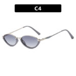 Small Frame Metal Sunglasses Sun Protection Plain Sun Glasses - Image 8