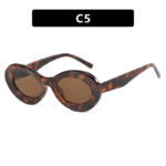 European And American Retro Oval Small Frame Sun Glasses - Image 4