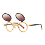 Sun Glasses Round Beige Frame - Image 8