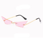 Trendy Men And Women Sun Glasses Retro Triangle European And American Cat Eye Disco Instafamous Sunglasses - Image 8