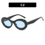 European And American Retro Oval Small Frame Sun Glasses - Image 10