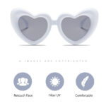 Heart Shape Sunglasses Thick Frame Love Glasses Summer - Image 5