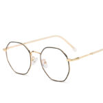 Irregular Geometric Anti-blue Light Alloy Frame Splicing Glasses - Image 2