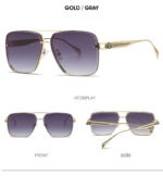 Men's Casual Fashion Metal Frame Sun Glasses - Image 6