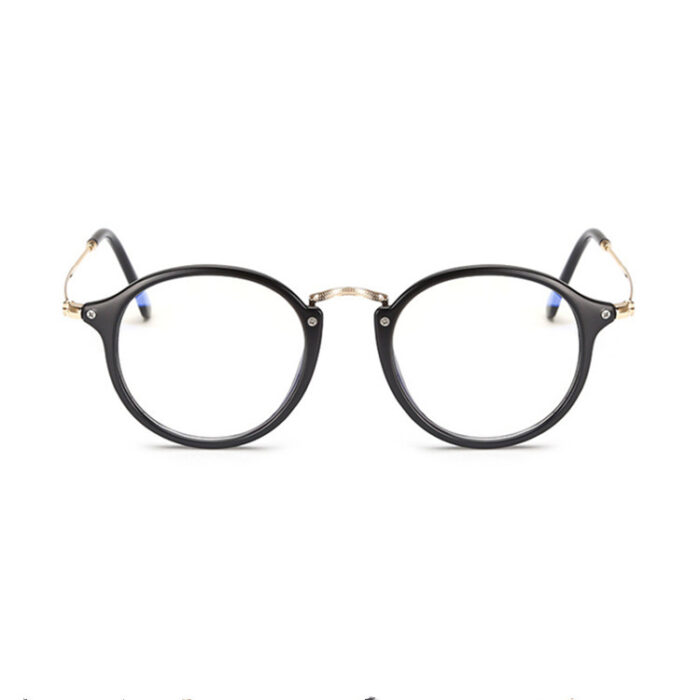Retro Anti Blue Ray Computer Glasses Women Round Eye Glass Men Blue Light Blocking Fashion Eyewear Optical Frames - Image 2