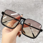 Women's Alloy Plastic Lower Semi-rimless Slimming Sun Glasses - Image 3
