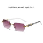 Frameless Sun Glasses Marbling Men's Sunglasses - Image 4