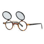 Sun Glasses Round Beige Frame - Image 5