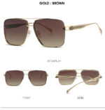 Men's Casual Fashion Metal Frame Sun Glasses - Image 3